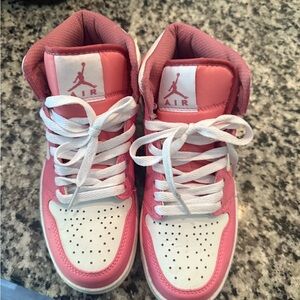 Jordan Kids' Pink and White Sneakers